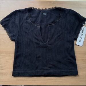 Out From Under Go For Gold Pointelle Top